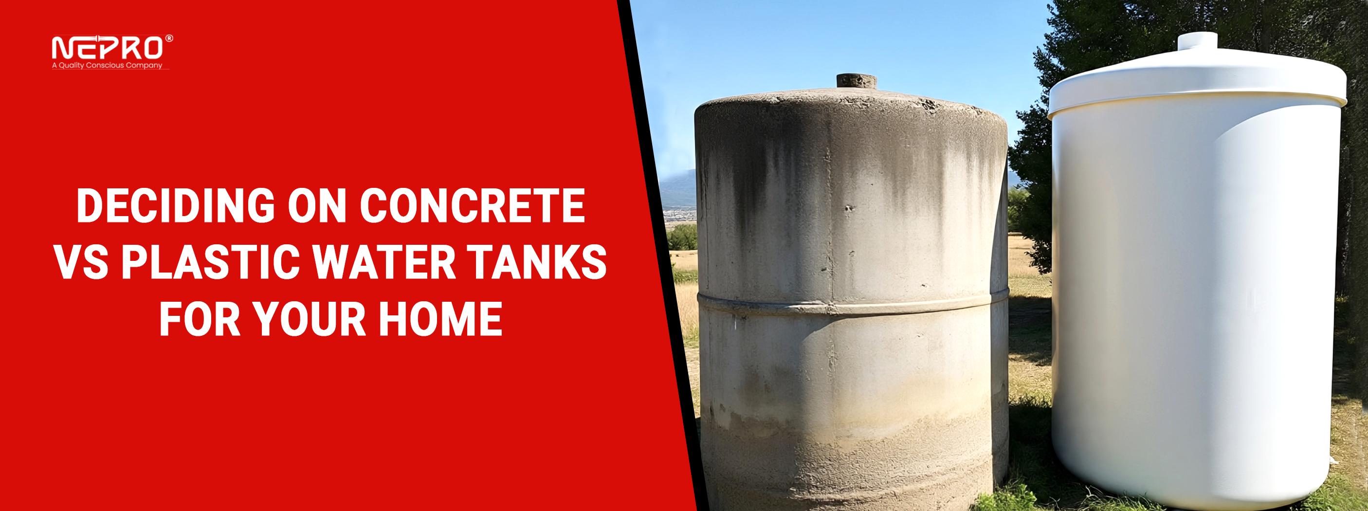 Choose the Right One Between Concrete vs Plastic Water Tanks